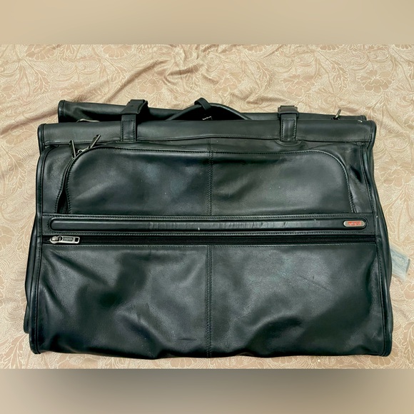 TUMI Leather trifold garment bag